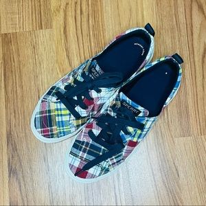 Sperry Top Sider Madras Patchwork Sneakers 8.5